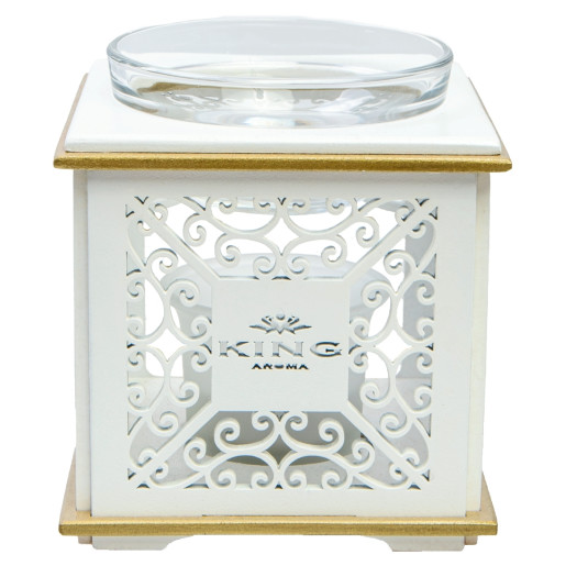 Difuzor aromaterapie Elegance cu lumanare + 3 uleiuri aromaterapie 10 ml