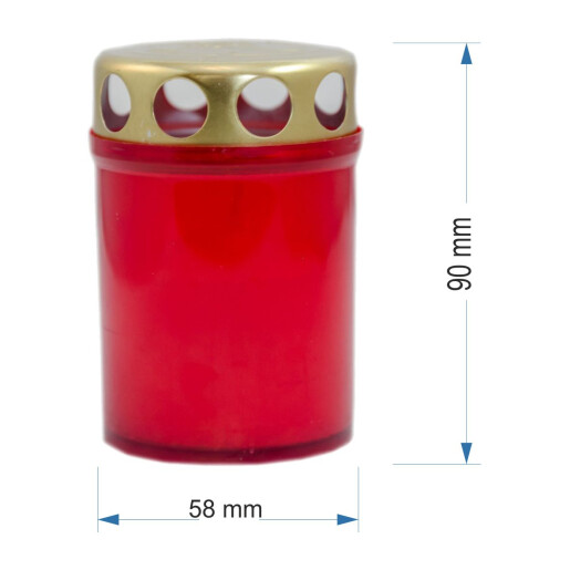 Set 20 bucati Candele cu capac, Tip 1-100 rosu, 20 ore, Kingaroma