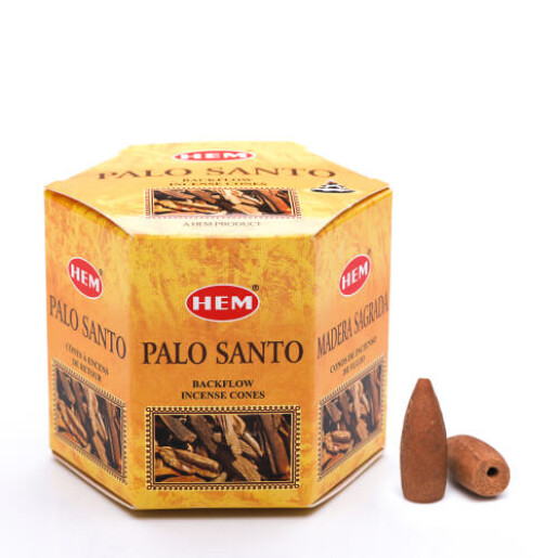 Pachet 40 Conuri parfumate Backflow HEM Palo Santo si Ulei aromaterapie Palo Santo Kingaroma, 10 ml