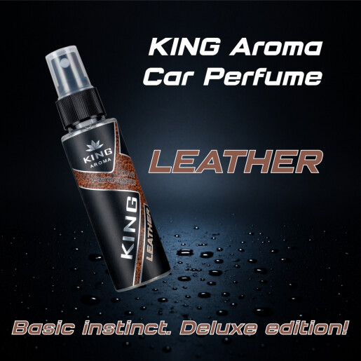 Odorizant auto cu pulverizator Leather Kingaroma 50 ml