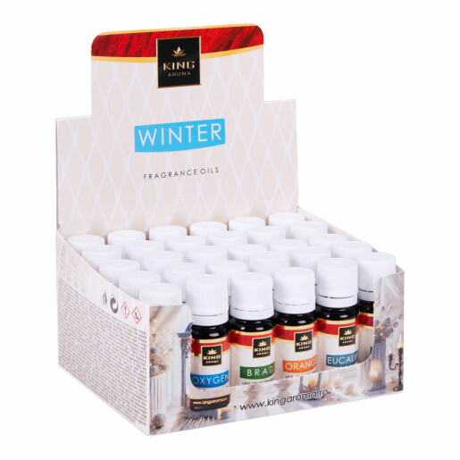 Pachet 30 buc ulei parfumat aromaterapie WINTER, Kingaroma