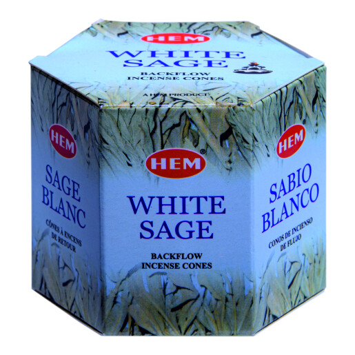 Pachet 40 Conuri parfumate Backflow HEM White Sage si Ulei aromaterapie Salvie Kingaroma, 10 ml