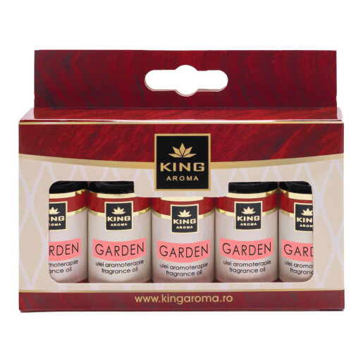 Pachet 5 uleiuri parfumate aromaterapie, GARDEN, Kingaroma