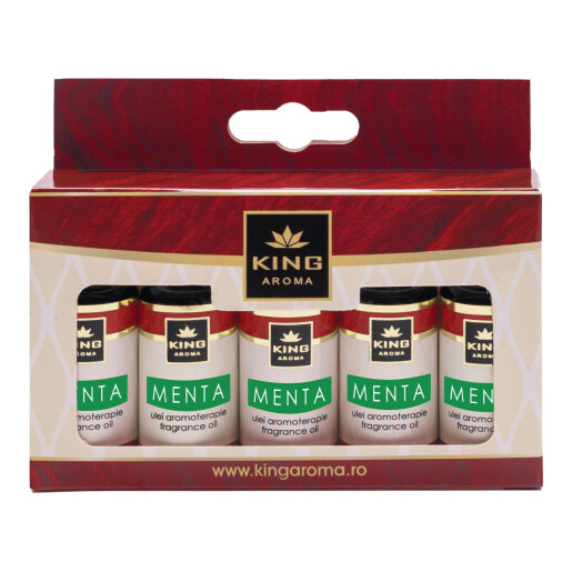 Pachet 5 uleiuri parfumate aromaterapie, MENTA, Kingaroma