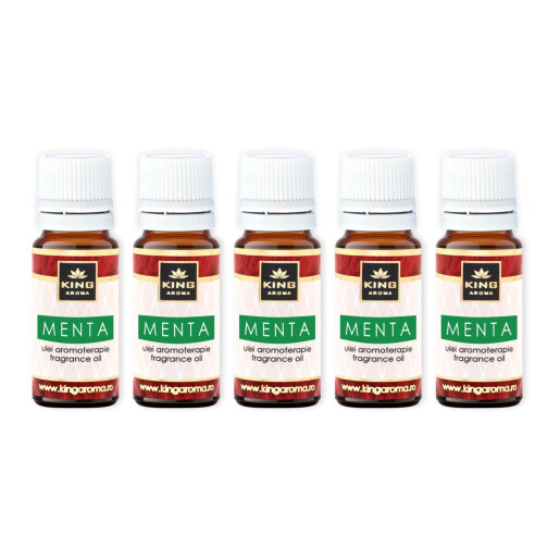 Pachet 5 uleiuri parfumate aromaterapie, MENTA, Kingaroma