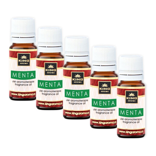 Pachet 5 uleiuri parfumate aromaterapie, MENTA, Kingaroma