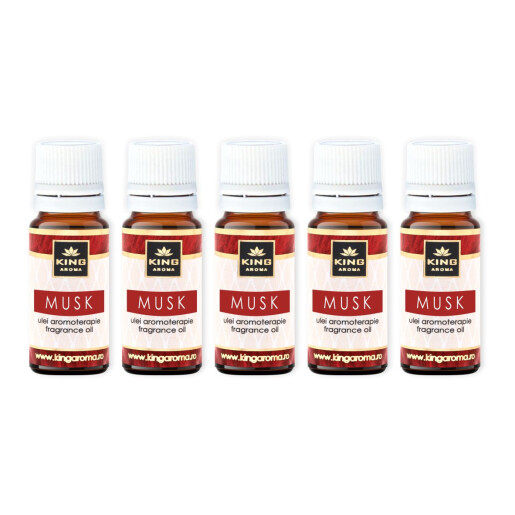 Pachet 5 uleiuri parfumate aromaterapie, MUSK, Kingaroma