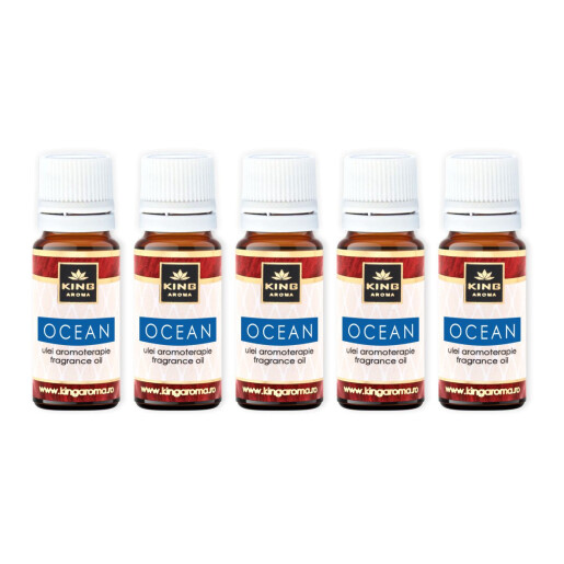 Pachet 5 uleiuri parfumate aromaterapie, OCEAN, Kingaroma
