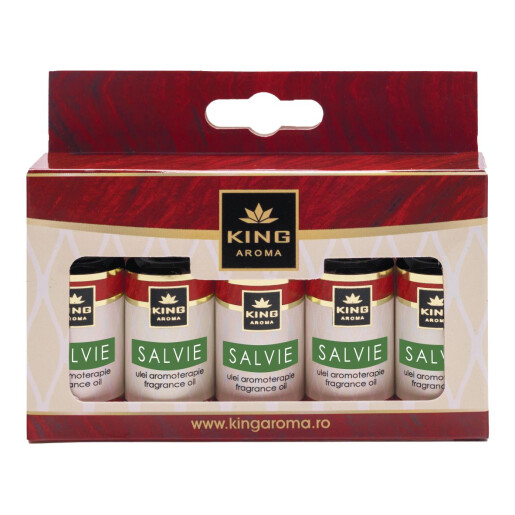 Pachet 5 uleiuri parfumate aromaterapie, SALVIE, Kingaroma