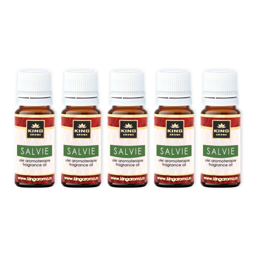 Pachet 5 uleiuri parfumate aromaterapie, SALVIE, Kingaroma