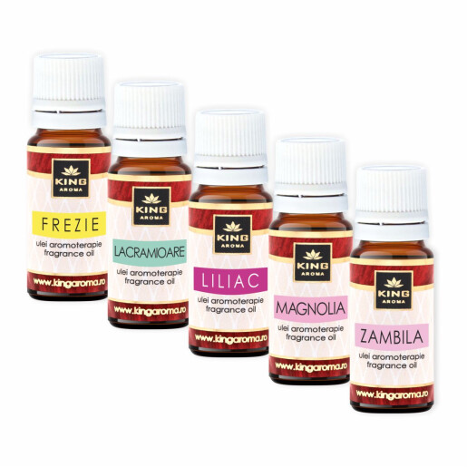 Pachet 5 uleiuri parfumate aromaterapie, SPRING, Kingaroma