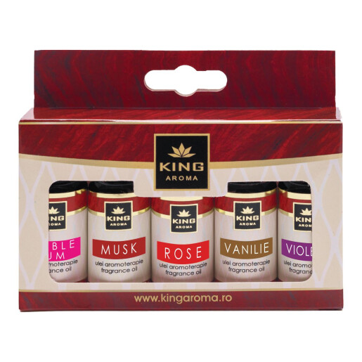 Pachet 5 uleiuri parfumate aromaterapie, SWEET, Kingaroma