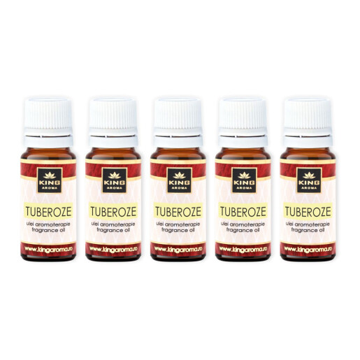 Pachet 5 uleiuri parfumate aromaterapie, TUBEROZE, Kingaroma