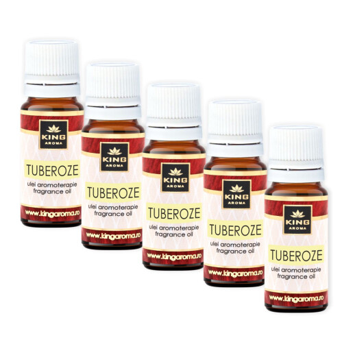 Pachet 5 uleiuri parfumate aromaterapie, TUBEROZE, Kingaroma