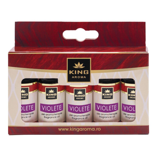 Pachet 5 uleiuri parfumate aromaterapie, VIOLETE, Kingaroma