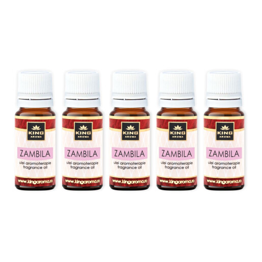 Pachet 5 uleiuri parfumate aromaterapie, ZAMBILA, Kingaroma