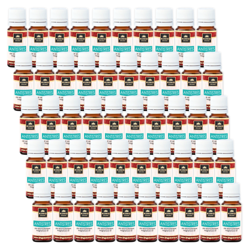 Pachet 50 uleiuri parfumate aromaterapie, ANTISTRES, Kingaroma, 10 ml