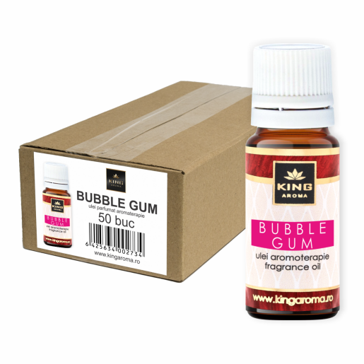 Pachet 50 uleiuri parfumate aromaterapie, BUBBLE GUM, Kingaroma, 10 ml