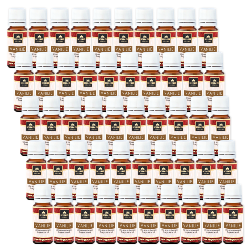 Pachet 50 uleiuri parfumate aromaterapie, VANILIE, Kingaroma, 10 ml