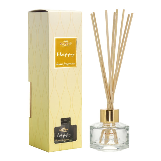 Odorizant  cameră cu bețe de ratan Kingaroma, Happy 50 ml