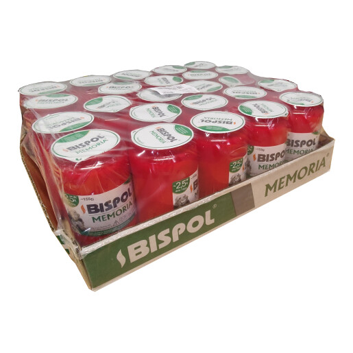 Set 24 bucati Rezerva Candela Memoria WO3 rosu, 60 ore, Bispol