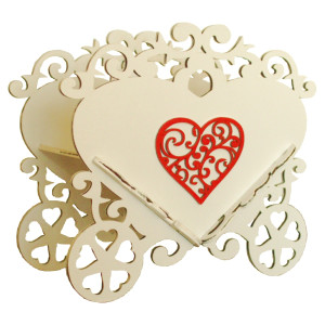 Suport aranjamente florale Caleașcă Valentines Albă
