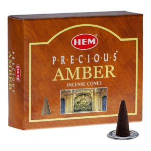 Conuri parfumate HEM, Amber 10 buc
