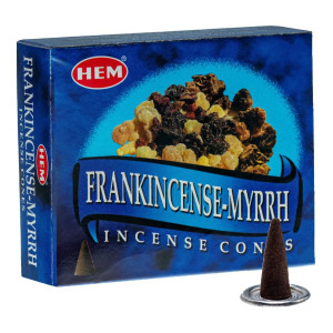 Conuri parfumate HEM, Frankincese Mirrh 10 buc