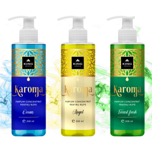 Pachet 3 Parfumuri concentrate pentru rufe KAROMA - Ocean, Angel, Forest fresh