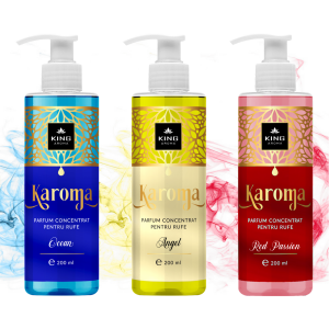 Pachet 3 Parfumuri concentrate pentru rufe KAROMA - Ocean, Angel, Red Passion
