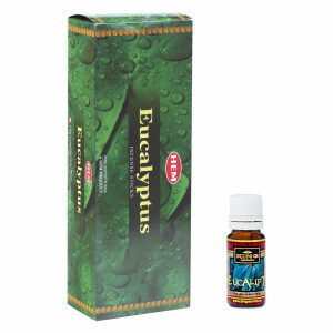 Pachet 120 betisoare parfumate HEM Eucalipt si Ulei aromaterapie Eucalipt Kingaroma, 10 ml