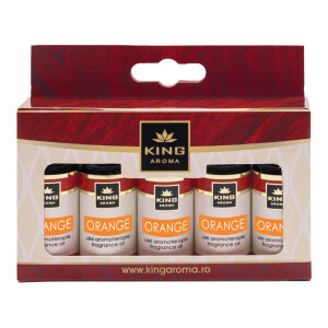 Pachet 5 uleiuri parfumate aromaterapie, ORANGE, Kingaroma