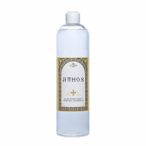 Ulei parfumat pentru candela – ATHOS – aroma liturgică cu Smirna, Mir și Nard – 500 ml