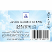 Set 20 bucati Candele cu capac, Tip 1-100 rosu, 20 ore, Kingaroma