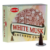 Conuri parfumate HEM, White Musk 10 buc
