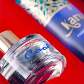 Cutie Cadou Karoma 3 piese, Parfum rufe Ocean, 200 ml, Odorizant auto Opium, 50 ml si Odorizant camera cu bete ratan Cool, 50 ml