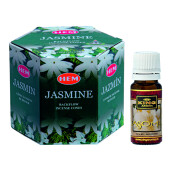 Pachet 40 Conuri parfumate Backflow HEM Iasomie si Ulei aromaterapie Iasomie Kingaroma, 10 ml