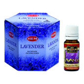Pachet 40 Conuri parfumate Backflow HEM Lavanda si Ulei aromaterapie Lavanda Kingaroma, 10 ml