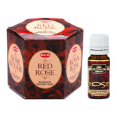 Pachet 40 Conuri parfumate Backflow HEM Red Rose si Ulei aromaterapie Rose Kingaroma, 10 ml