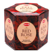 Pachet 40 Conuri parfumate Backflow HEM Red Rose si Ulei aromaterapie Rose Kingaroma, 10 ml