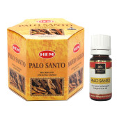 Pachet 40 Conuri parfumate Backflow HEM Palo Santo si Ulei aromaterapie Palo Santo Kingaroma, 10 ml