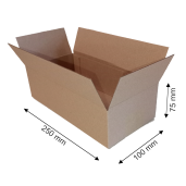 Set 50 Cutii Carton Natur microondul, Kingaroma, 250 x 100 x 75 mm
