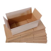 Set 50 Cutii Carton Natur microondul, Kingaroma, 250 x 100 x 75 mm