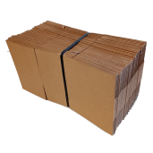 Set 50 Cutii Carton Natur microondul, Kingaroma, 250 x 100 x 75 mm