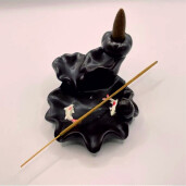 Suport conuri parfumate backflow, Gold Fish